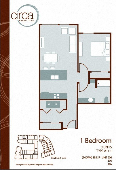1 Bedroom 1 Bath - A11.1 0206 floor plan
